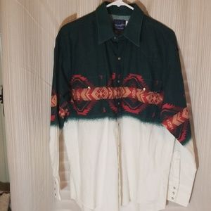 Men's western long sleeve pearl snap shirt